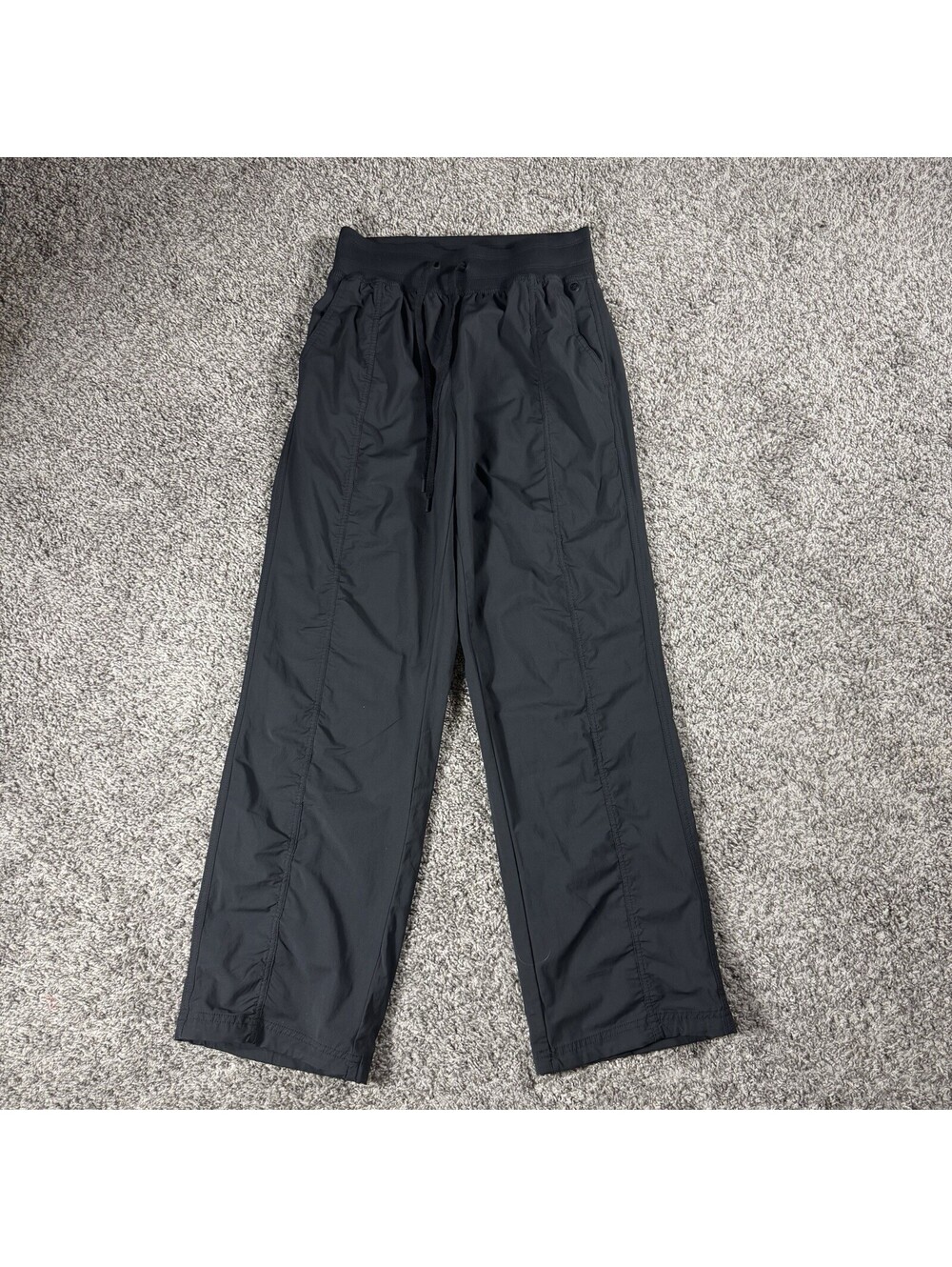 CALIA Women's Wide Leg Athletic Pants Drawstring Stretch Size XS Black Jogger